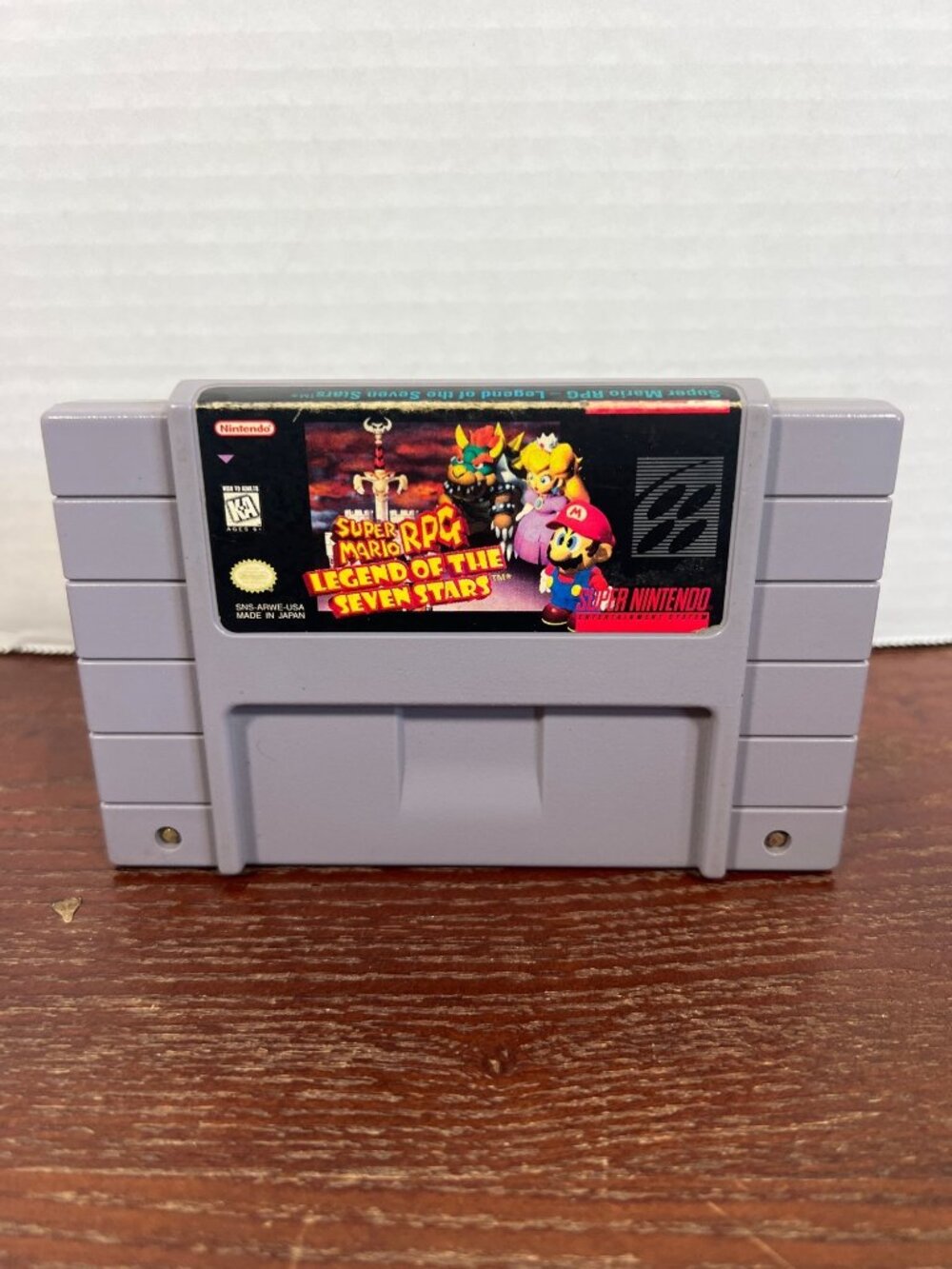 Super Mario RPG Legend Of The Seven Stars SNES Game Cartridge Nintendo Tested